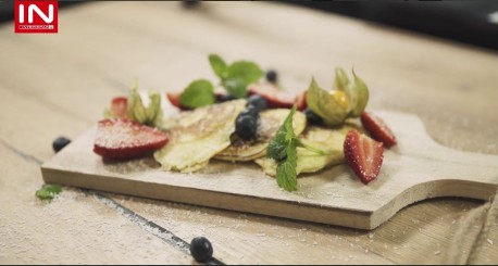 Cocos Pancakes mit Beeren