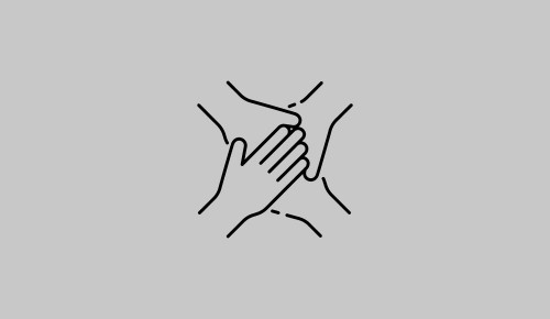 Gestapelte Hände-Icon 