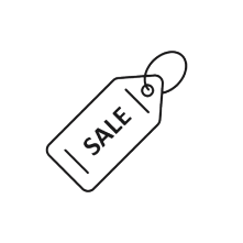 Etikett-Icon mit dem Text "Sale"