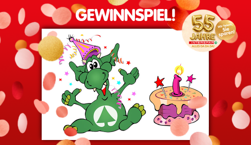 Sujet für das Mai-Gewinnspiel: 1x Geburtstagsparty mit bis zu 10 Kindern im INTERSPAR-Restaurant