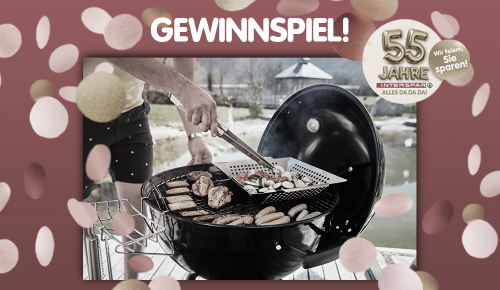 Sujet für das April-Gewinnspiel: 1x Kugelgrill oder 1 von 4 Grill-Zubehör-Sets