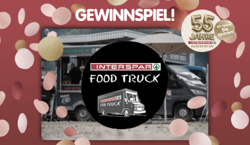 Sujet für das März-Gewinnspiel: 1x INTERSPAR Food Truck für eine Party mit bis zu 55 Personen gewinnen