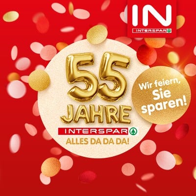 Sujet zum Firmenjubiläum "55 Jahre INTERSPAR"