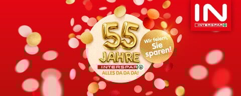 Sujet zum Firmenjubiläum "55 Jahre INTERSPAR"