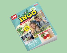 Das neue INGO-Magazin auf einem hellgrünen Hintergrund