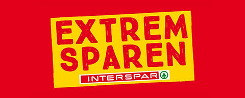 Sujet mit der Aufschrift "Extrem sparen"