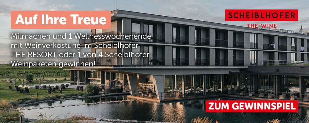 Sujet zum "Treuepromo"-Gewinnspiel 2026 mit Scheiblhofer