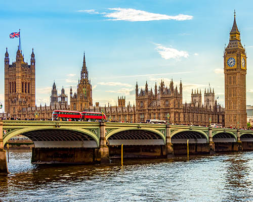 Gewinnspiel "Treuepromotion Jamie Oliver by Tefal" Bild von der Westminster Bridge, dem Palace of Westminster und Big Ben
