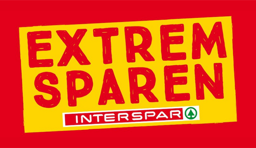 Sujet mit der Aufschrift "Extrem sparen"