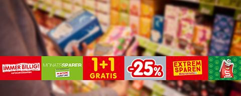 Mehrere Sujets zu den verschiedenen INTERSPAR-Prozentaktionen