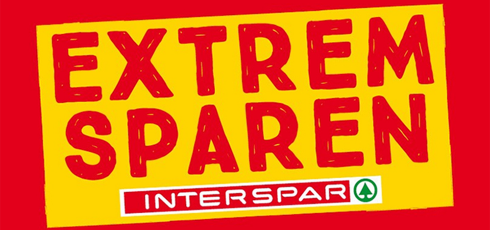 Sujet mit der Aufschrift "Extrem sparen"