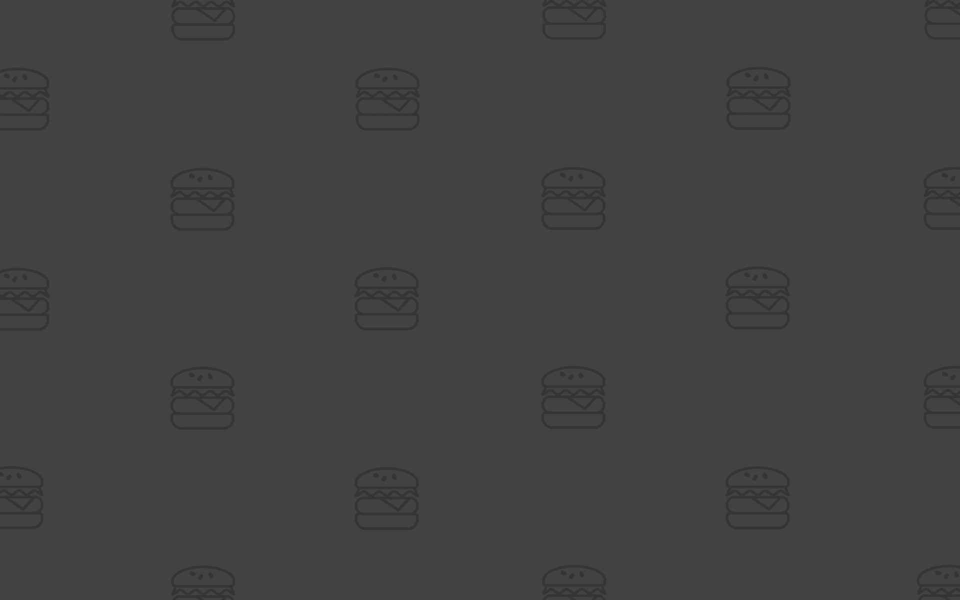 Fiele kleine Burger-Icons auf einem dunkelgrauen Hintergrund