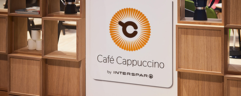 Schild eine Café Cappuccino