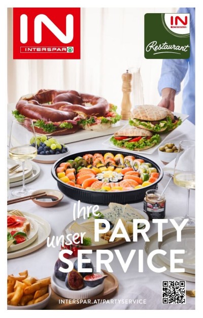 Das Cover des INTERSPAR-Partyservice-Folders