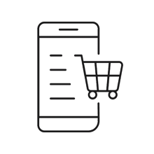 Online Shopping Einkaufswagen-Icon