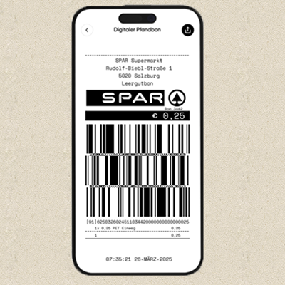 SPAR-Pfandbon in der SPAR-App