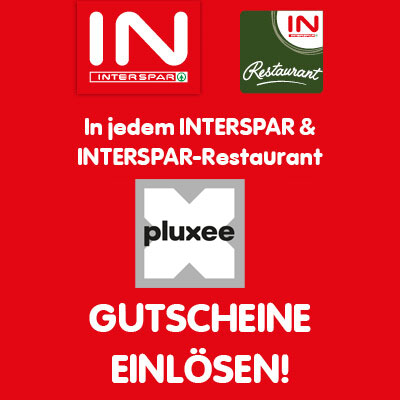 Sujet zur Einlösung der Pluxee-Gutscheine bei INTERSPAR und den INTERSPAR-Restaurants