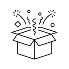 Überraschungs-Geschenkbox-Icon