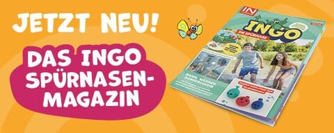 Jetzt neu! Das INGO Spürnasen-Magazin mit Abbildung der Titelseite des Sommermagazins