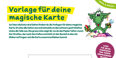 Vorlage zum Basteln einer magischen Karte