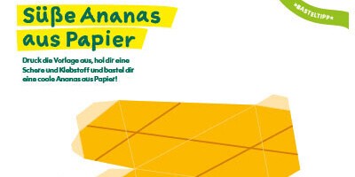 Anleitung zum Basteln einer Ananas aus Papier
