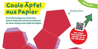 Anleitung zum Basteln eines Apfels aus Papier