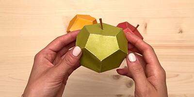 Anleitung zum Basteln eines Apfels aus Papier