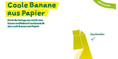Anleitung zum Basteln einer Banane aus Papier