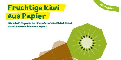 Anleitung zum Basteln einer Kiwi aus Papier