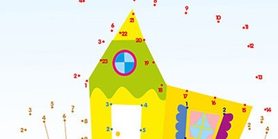 Zahlenbild zum Nachfahren für Kinder