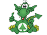 Ingo, der kleine grüne Drache, zeigt einen Daumen hoch