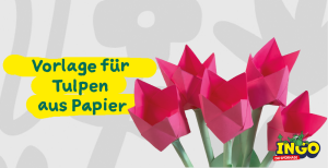 Bastelvorlage Tulpen aus Papier