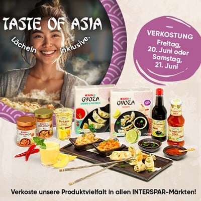 Sujet zu den Asia-Verkostungen am Fr, 20. und Sa, 21. Juni 2025 in allen INTERSPAR-Märkten