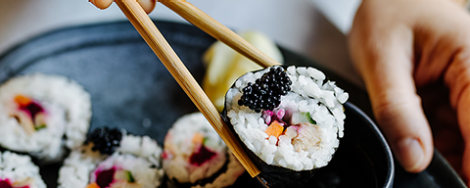 Sushi-Rolle mit heimischer Räucherforelle