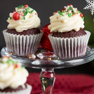 Sallys X-Mas Mini Red Velvet Cupcakes