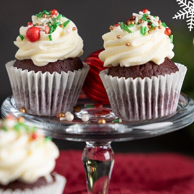 Sallys X-Mas Mini Red Velvet Cupcakes