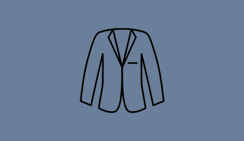 Ein Anzug-Icon auf einem blauen Hintergrund