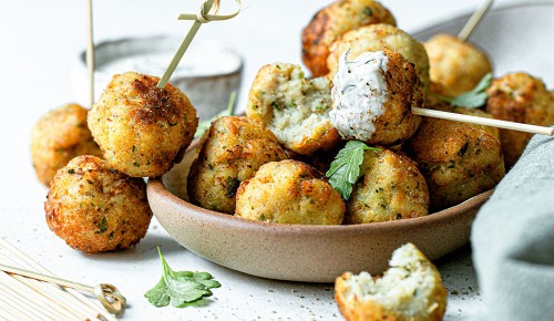 SPAR Mahlzeit! Fisch-Bällchen mit Dill-Dip
