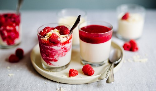 SPAR Mahlzeit! Panna Cotta mit Himbeeren