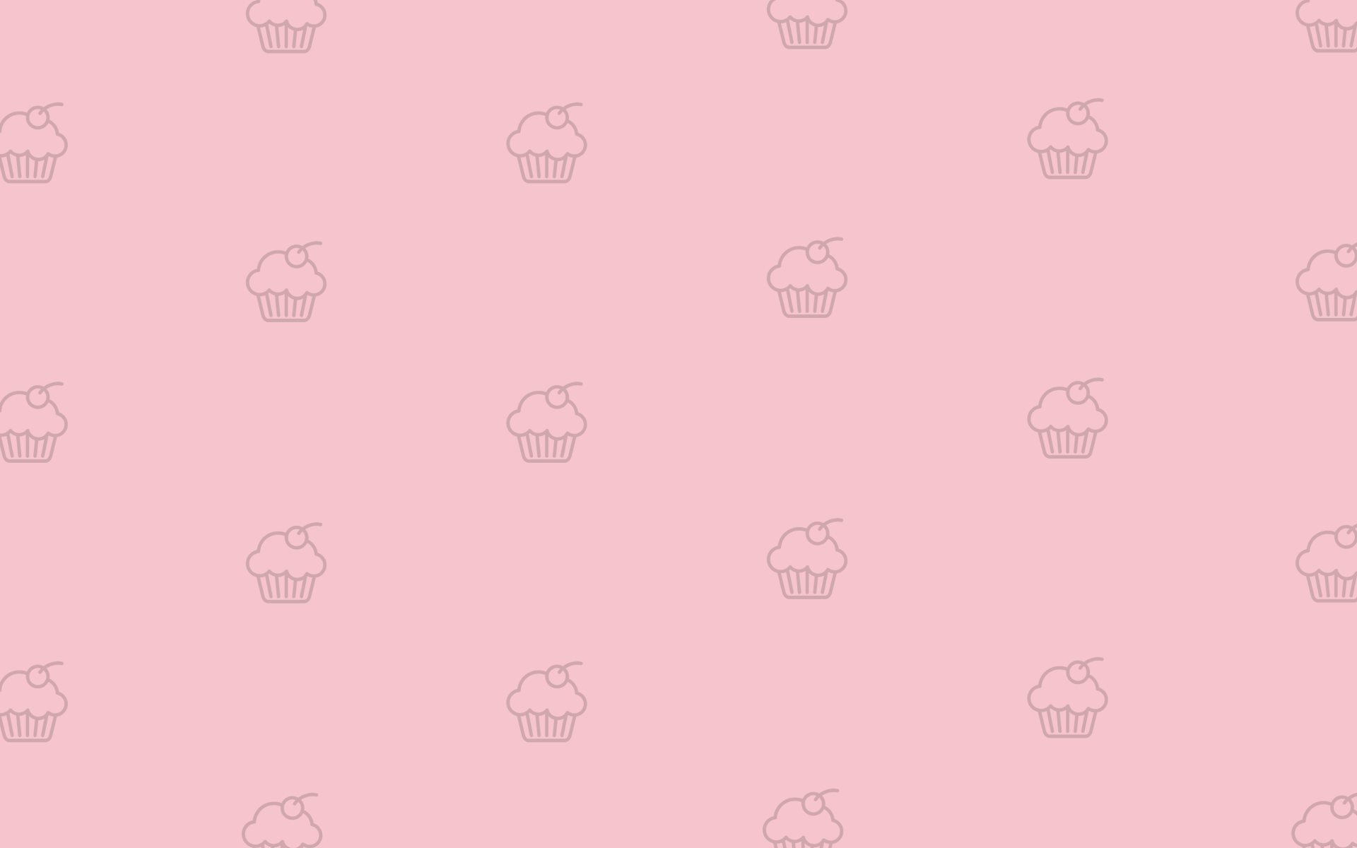 Viele Cupcake-Icons auf einem rosa Hintergrund