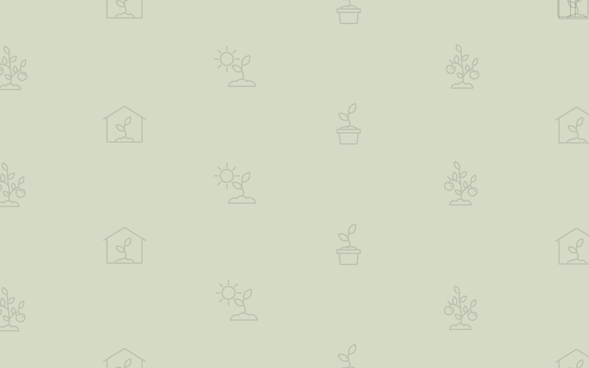 Viele kleine Pflanzen-Icons auf einem hellgrünen Hintergrund