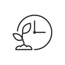Pflanze und Uhr-Icon