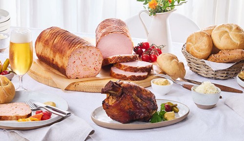 Herzhaftes vom INTERSPAR-Partyservice: Leberkäse, Stelze, Semmeln und vieles mehr 