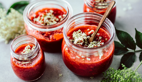 Erdbeer Holunderblüten Marmelade für die SPAR Mahlzeit!