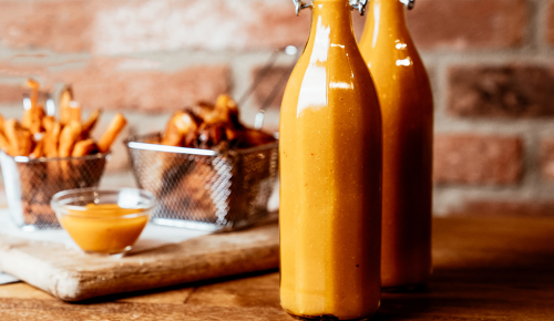 Didi Maiers Mango-Ketchup in einer Flasche