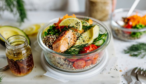 Meal prep - Quinoa Lachs Bowl