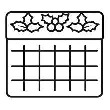 Ein Icon, das für einen Adventkalender steht