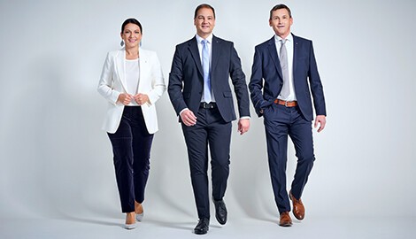 Die INTERSPAR Geschäftsführung von links nach rechts: Michaela Blüml (INTERSPAR-Geschäftsführer-Stellvertreterin), Johannes Holzleitner (INTERSPAR-Geschäftsführer), Norbert Maier (INTERSPAR-Geschäftsführer-Stellvertreter)