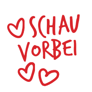 Sujet mit der Aufschrift: "Schau vorbei."