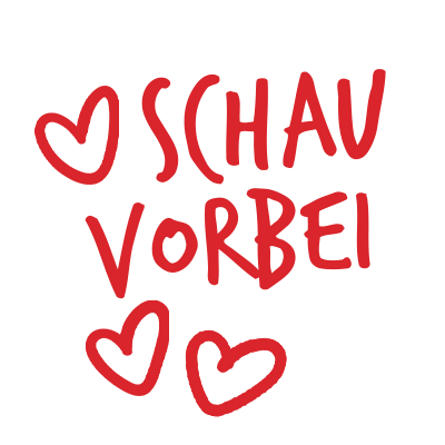 Sujet mit der Aufschrift: "Schau vorbei."